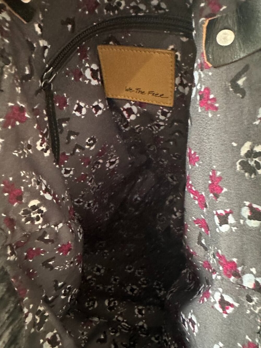 Free People We The Free Corduroy Washed Gray Tote Bag - Picture 7 of 8
